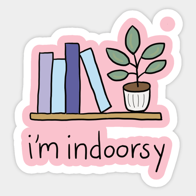 Bookshelf Indoorsy Sticker by Christine Borst Creative Studio